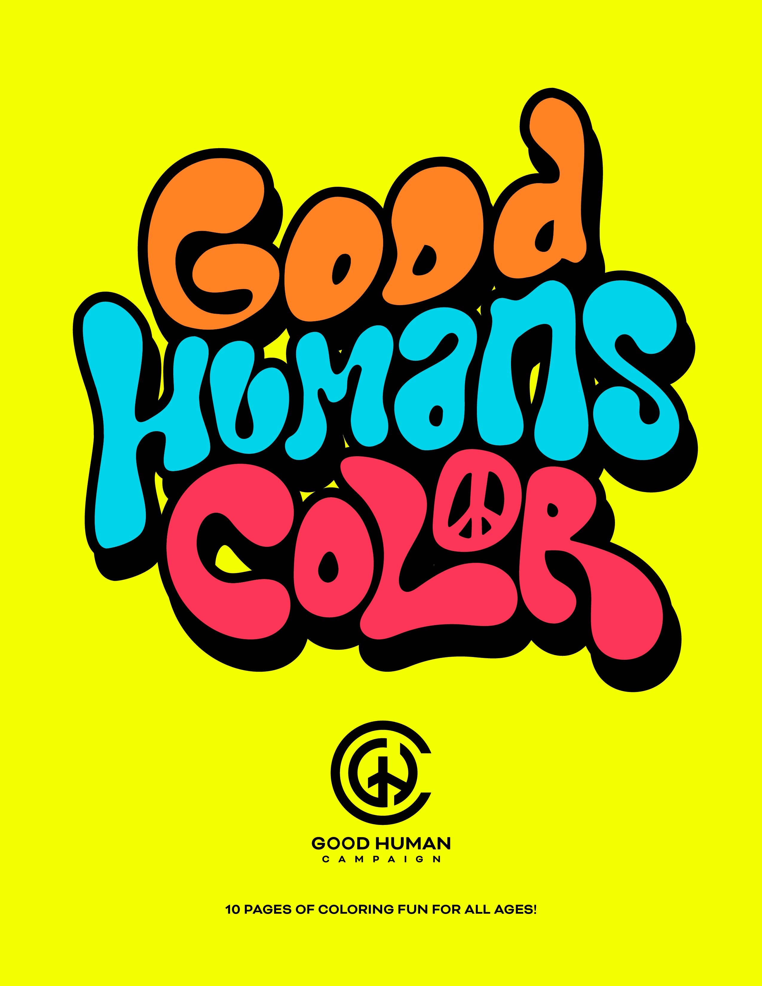GOOD HUMAN COLORING BOOK!